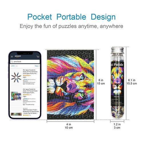 Mini Jigsaw Puzzles for Adults 234 Pieces Small Jigsaw Puzzle Test Tube Puzzl... - Picture 4 of 7