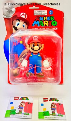 Lego Mario Gold Silbermünzen Super Mario Actionfigur Charles Martinet signiert