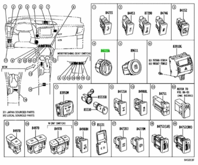 TOYOTA Hilux Fortuner Switch Transfer Pos Genuine JDM 84223-0K010