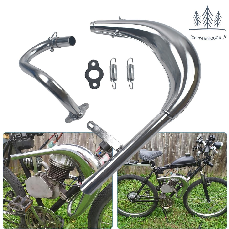 Exhaust Pipe Split Pipe Exhaust Muffler For 50cc 80cc Bike Gas Engine ...