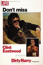 DIRTY HARRY Movie POSTER 27x40 J Clint Eastwood Harry Guardino John Larch Andrew