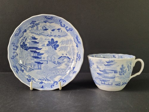 MILES MASON Cup and Saucer, Blue and white Chinoiserie Pattern, C 1810 VGC - Picture 2 of 17