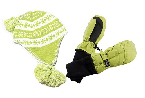 SnowStoppers® Kids Sherpa Hats and Mittens Sets - Picture 2 of 14
