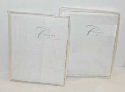 2 Charisma Luca Crystal White King Shams Set New