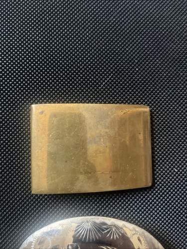 German silver buckle D Cowboy Design. 2 Other Brass Belt Buckles - Picture 4 of 12
