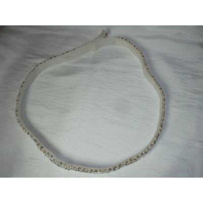 Horsehair Rhinestone Beaded Bridal Belt Wedding Formal 