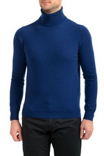 Malo Optimum Men's Ink Blue 100 Cashmere Turtleneck Pullover Sweater