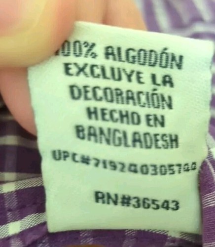 Men's Shirt Sz L Purple White Striped Long Sleeve Button Up Cotton IZOD - Picture 6 of 7