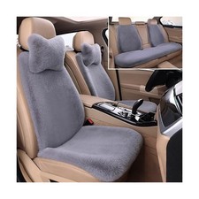 Winter Fluffy Plush Warm Leopard Dots Car Seat Cushion Cover 9Pcs Universal A...