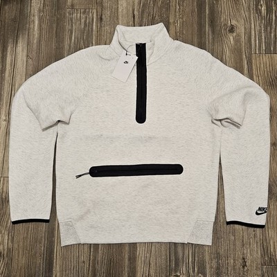 Nike Sportswear Tech Fleece 1/2-Zip Sweatshirt Sweater Heather Grey Men's  Medium