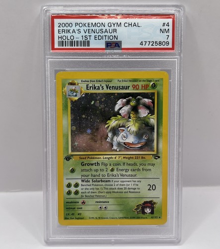 Erika's Venusaur (1st Edition) graded PSA 7 for sale on eBay