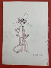 Friz Freleng Drawing on paper (Handmade) signed and stamped