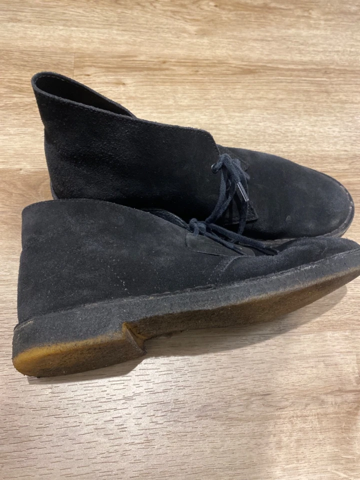 Clarks Originals mens Black Desert Boots UK  7 G fit  with box  good preloved, photo 4 of 5