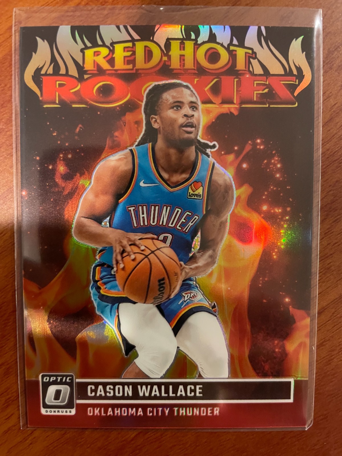 CASON WALLACE - 2023-24 Panini Optic Basketball Red Hot Rookies Prizm #d 57/99
