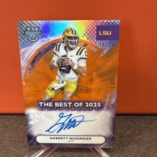 2025 Bowman's Best University Garrett Nussmeier Orange Auto /25 LSU