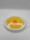 Vintage Pyrex Yellow Daisy Sunflower 945 C5 Divided Casserole Lid Only!