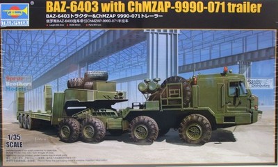 TRP01086 1:35 Trumpeter BAZ-6403 with ChMZAP-9990-071 Trailer