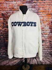 Dallas Cowboys Pro Standard Jacket Size Large White Satin Jacket