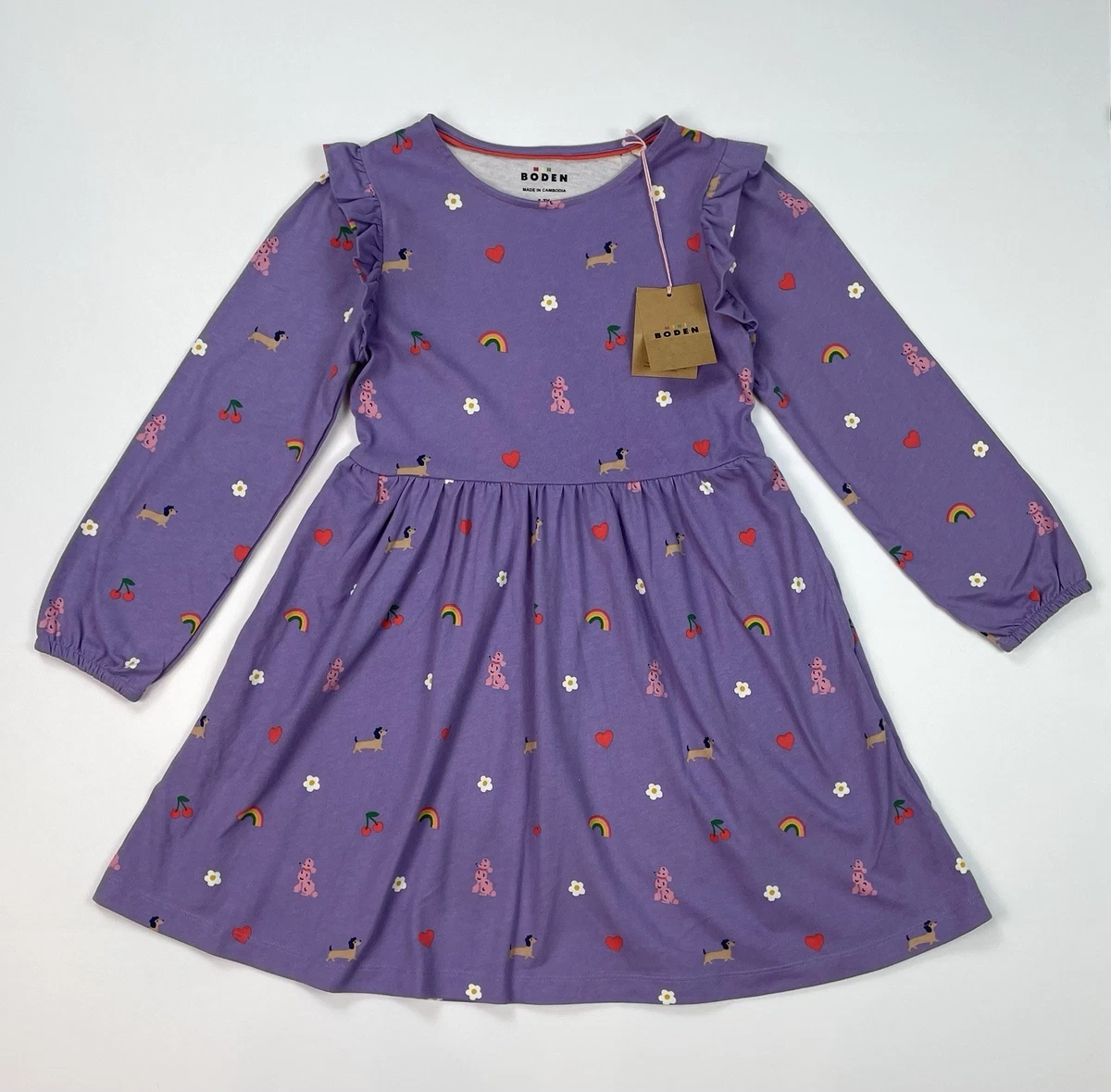 long sleeve rose print dress Sylvia Rose Long Sleeve Ankle Gown