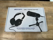 Zoom ZDM-1 Podcast Mic Pack - Dynamic Mic, Headphones, Tripod, Windscreen, Cable