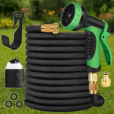 38m Flexibler Gartenschlauch Dehnbarer Wasserschlauch Flexischlauch Flexibel