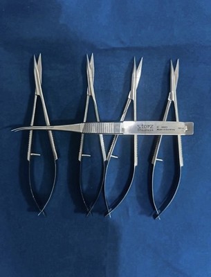 Karl Storz E-3321 Westcott Stitch Scissors Sharp Tip 4.7'' Lot of 5 Pcs