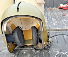 USN HGU-24/P Flight Deck Helmet Green Cranial w/ Visor Comms MT-1627A