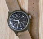 Vintage TIMEX MACGYVER Filed Watch Manual Wind Original Band Running