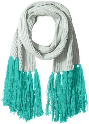 La Fiorentina Women's Long Scarf with Contrasting Fringe Fashion Wrap Shawl