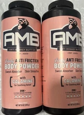 AMB-Anti Monkey Butt, Lady Anti-Friction Body Powder w/Calamine, sealed, 8oz X2