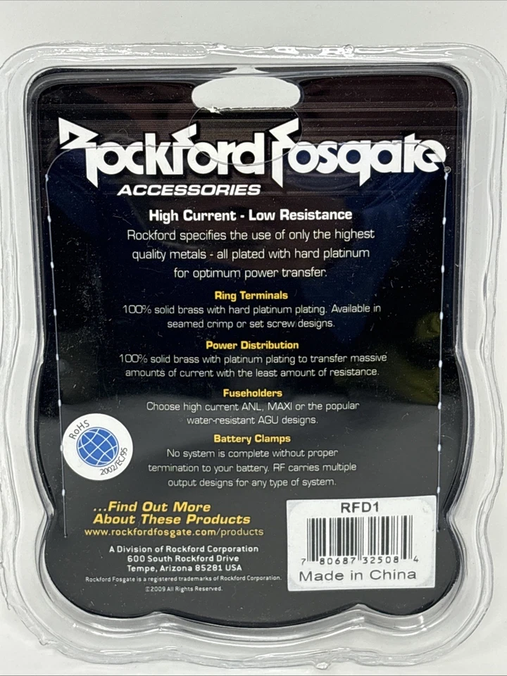 Rockford Fosgate RFD1 Distribution Block w/ One 1/0 AWG Input & Two 1/0 AWG New - Image 2 of 2