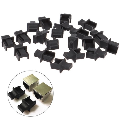 20pieces RJ45 Network Port Protective Rubber Cover Network Connector End Cap Qo - Afbeelding 12 van 12