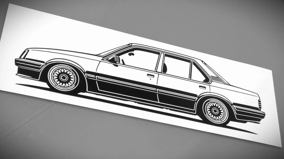 Pegatina Opel Ascona C Silhouette Opel Ascona C tuning 2x negra nueva - Imagen 3 de 4