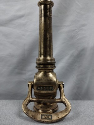 Antique Allen Brass Fire Hose Nozzle 10.75