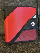 Case-It Red & Black Daily Use Binder with Mesh Pocket NWOT
