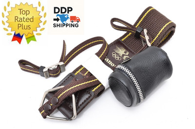 [MINT Film holder] Canon 1984 LA Olympic Neck Shoulder Strap Brown Yellow JAPAN