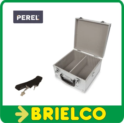 PEREL MALETA ALUMINIO 2 ESPACIOS PARA 40 CD'S 290X265X173MM BD2361