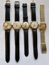Vintage Tissot Tressa Vandor Kienzle LeCourier Gold Plated Manual Wind Watch Lot