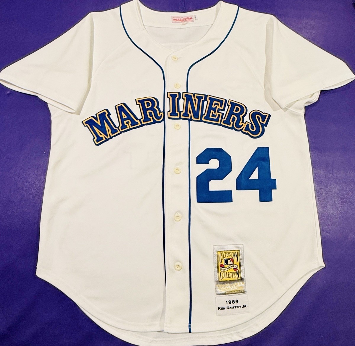 Authentic Ken Griffey Jr. #24 Mitchell Ness 1989 Seattle Mariners