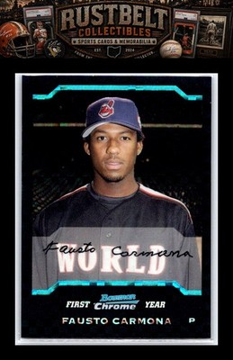 2004 Bowman Draft Picks & Prospects Fausto Carmona Chrome X-Fractors #/125