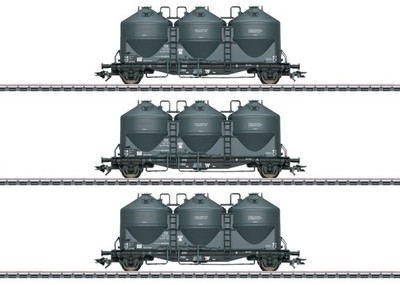 Maerklin 48264 | 3-teiliges Staubsilowagenset Kds 67 der DB  Ep. III Spur H0