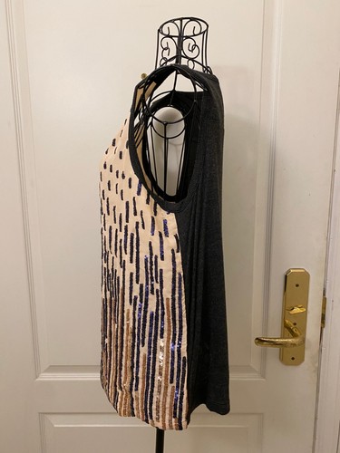 Great Anthropologie TINY Sequins Embellished Tank Knit Tops Size Medium - Picture 5 of 8