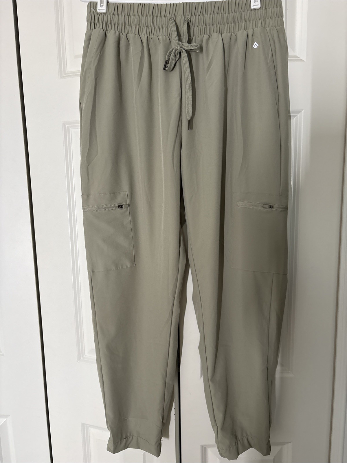 Cali Sport Women's Light Green Soft Pants Size Large Elastic Waist Drawstring