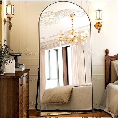 77 x38 Arched Full Length Mirror - Oversize Floor Mirrors Aluminum Alloy Fram...