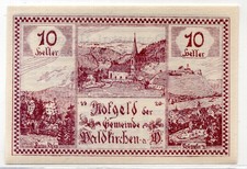 1920 Austria Waldkirchen Notgeld 10 Heller Note (3268)