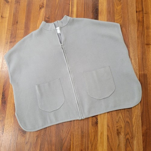 NWT Zara Zip front Poncho Vest Soft Stand Collar Pockets Size 9-10 - Picture 3 of 9