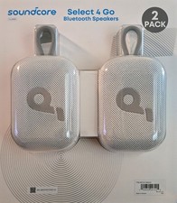 Soundcore Select 4 Go Bluetooth Speaker by Anker 2-pack Bundle Open Box White