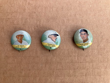 (3) 1932 Orbit Gum Baseball Pinback Pins - Stephenson, McManus, Blaeholder - EX