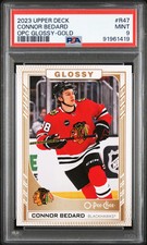 2023-24 Upper Deck OPC Glossy Rookies GOLD Connor Bedard #R47 PSA 9
