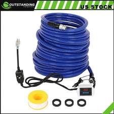 100FT Heated Water Hose For 45℉ Antifreeze Upgraded W/Digital Display